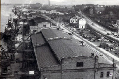 Rīgas osta - Ostas noliktavas. 1928.jpg