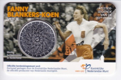 Netherlands 5 euro 2018 Fanny Blankers-Koen a.jpg