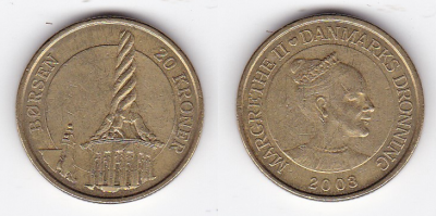 Denmark 20 kroner 2003 Borsen.png