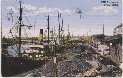 Rīga osta Ogļu piestātne 1914.jpg