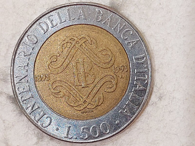 Italy 500 Lire (Bank of Italy Centennial) 1993.jpg